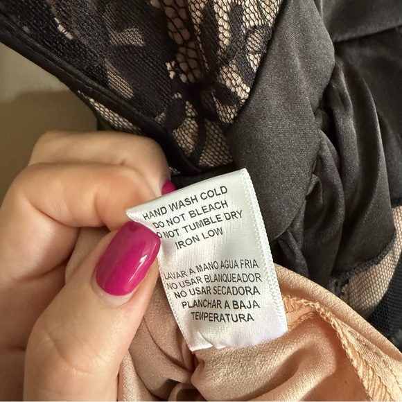 Vici Black and Nude Lace Tiered Midi Dress - Picture 8 of 8